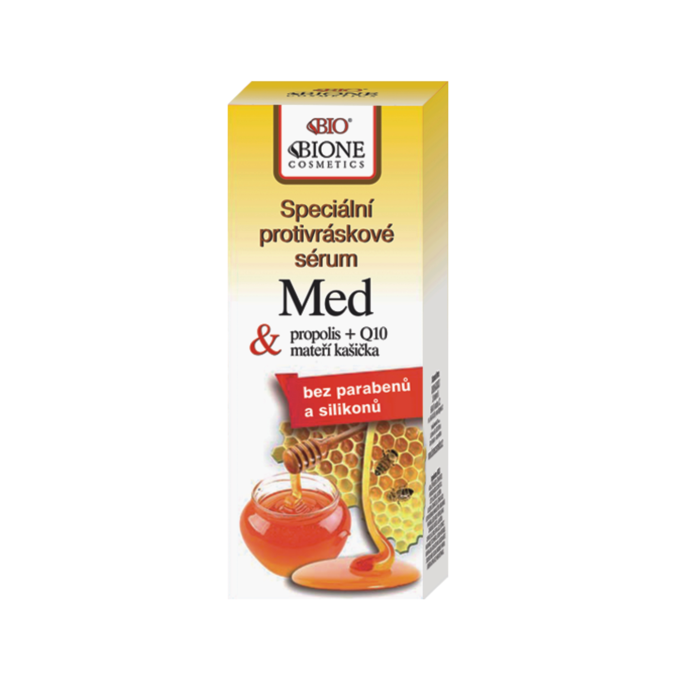 Špeciálne protivráskové sérum MED + propolis + Q10 + materská kašička 40ml Bione Cosmetics